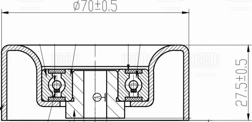 Trialli CM 5776 - Натягувач ременя, клинові зуб. autozip.com.ua