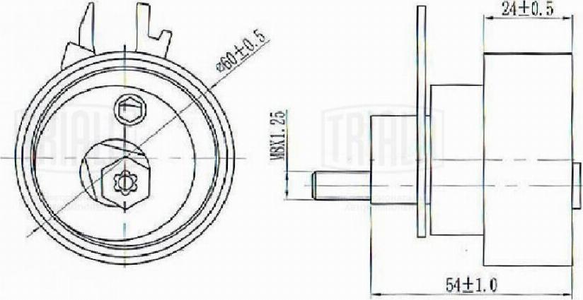 Trialli CM 1813 - Натяжна ролик, ремінь ГРМ autozip.com.ua