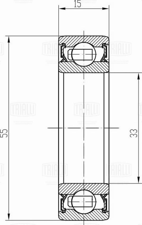 Trialli CT 1127 - Підшипник, приводний вал autozip.com.ua