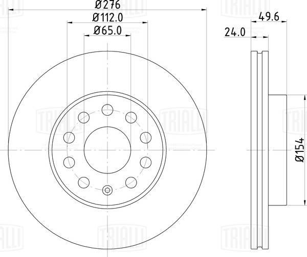 Trialli DF 084310 - Гальмівний диск autozip.com.ua