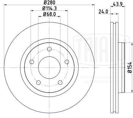 Trialli DF 140108 - Гальмівний диск autozip.com.ua