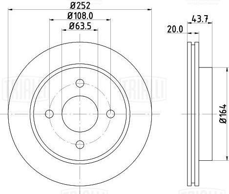 Trialli DF 170120 - Гальмівний диск autozip.com.ua