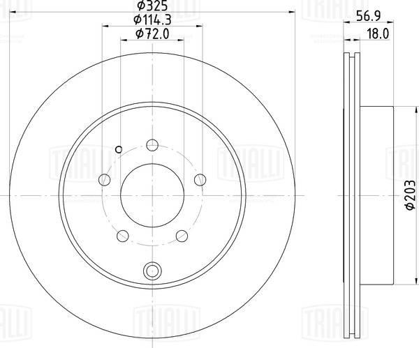 Trialli DF 250121 - Гальмівний диск autozip.com.ua