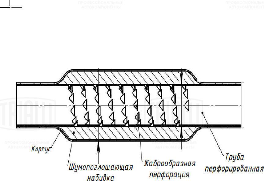 Trialli ESM 454002 - Середній глушник вихлопних газів, універсальний autozip.com.ua