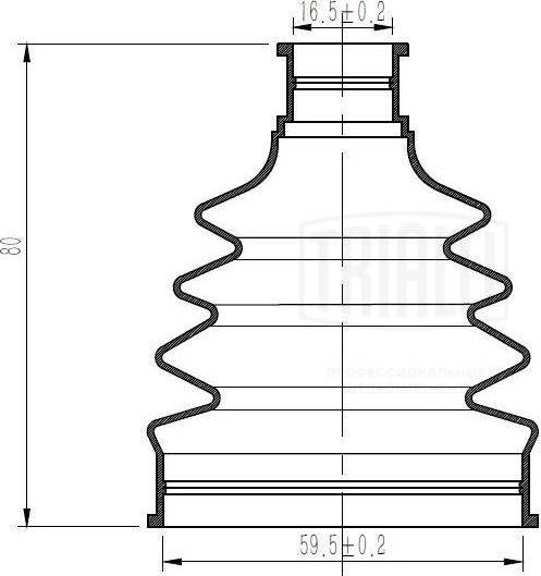 Trialli FG 2313 - Пильник, приводний вал autozip.com.ua