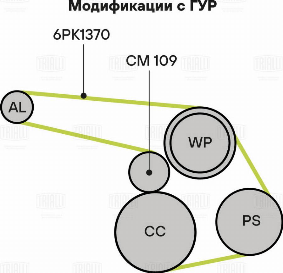 Trialli GD 1205 - Поликлиновий ремінний комплект autozip.com.ua