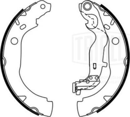 Trialli GF 4412 - Комплект гальм, барабанний механізм autozip.com.ua