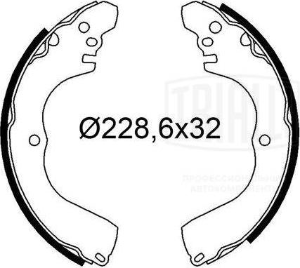 Trialli GF 4544 - Комплект гальм, барабанний механізм autozip.com.ua
