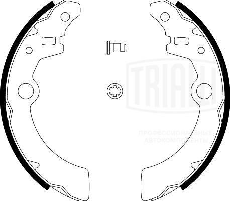 Trialli GF 4553 - Комплект гальм, барабанний механізм autozip.com.ua