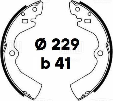 Trialli GF 4504 - Комплект гальм, барабанний механізм autozip.com.ua