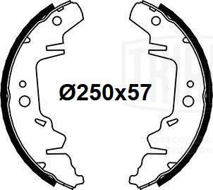 Trialli GF 4517 - Комплект гальм, барабанний механізм autozip.com.ua