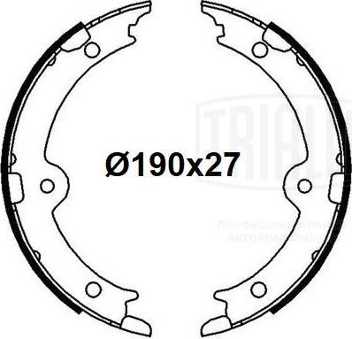 Trialli GF 4638 - Комплект гальм, ручник, парковка autozip.com.ua