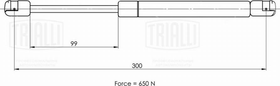 Trialli GS 0903 - Газова пружина, кришка багажник autozip.com.ua