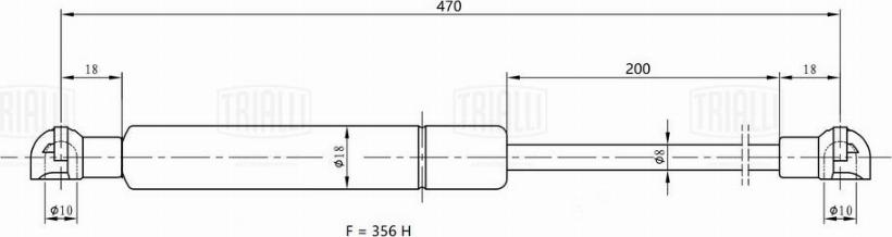 Trialli GS 0919 - Газова пружина, кришка багажник autozip.com.ua