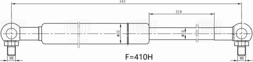 Trialli GS 0110 - Газова пружина, кришка багажник autozip.com.ua