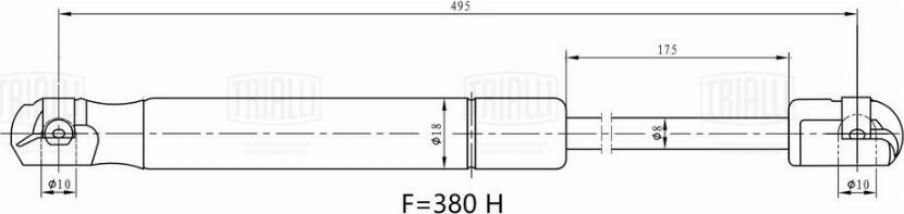 Trialli GS 0854 - Газова пружина, кришка багажник autozip.com.ua