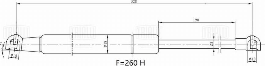 Trialli GS 1908 - Газова пружина, капот autozip.com.ua