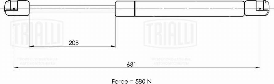 Trialli GS 1002 - Газова пружина, кришка багажник autozip.com.ua