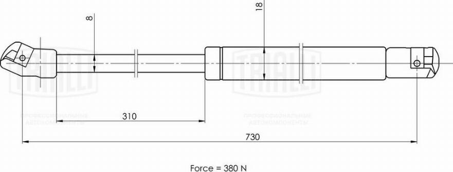 Trialli GS 1830 - Газова пружина, капот autozip.com.ua