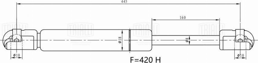 Trialli GS 2404 - Газова пружина, кришка багажник autozip.com.ua