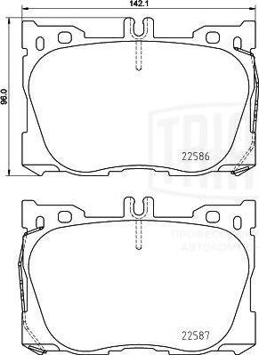 Trialli PF 4401 - Гальмівні колодки, дискові гальма autozip.com.ua