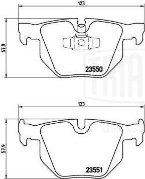 Trialli PF 4151 - Гальмівні колодки, дискові гальма autozip.com.ua