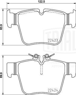 Trialli PF 4073 - Гальмівні колодки, дискові гальма autozip.com.ua