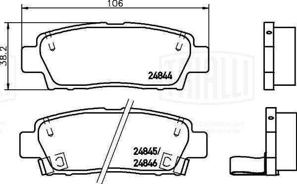 Trialli PF 4102 - Гальмівні колодки, дискові гальма autozip.com.ua