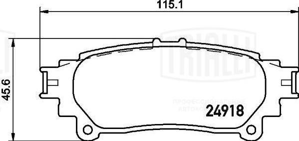 Trialli PF 4113 - Гальмівні колодки, дискові гальма autozip.com.ua