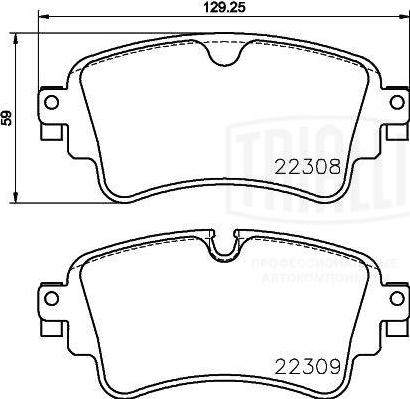 Trialli PF 4349 - Гальмівні колодки, дискові гальма autozip.com.ua