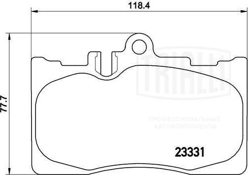 Trialli PF 4356 - Гальмівні колодки, дискові гальма autozip.com.ua