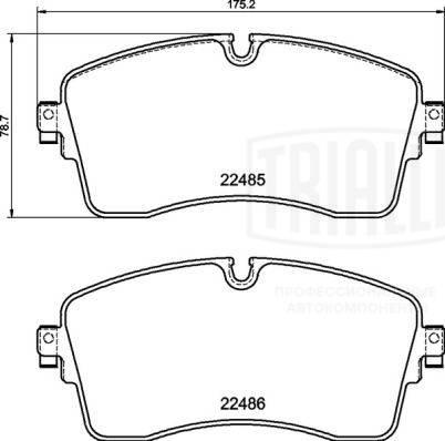 Trialli PF 4351 - Гальмівні колодки, дискові гальма autozip.com.ua