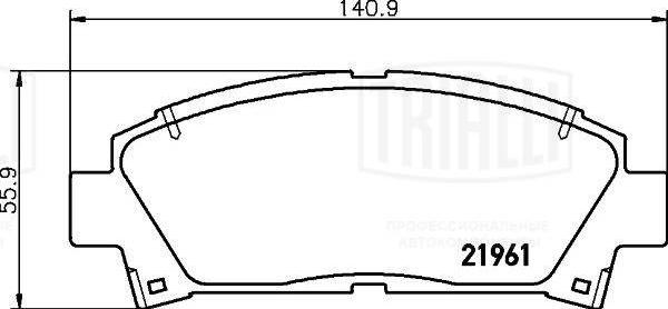 Trialli PF 4353 - Гальмівні колодки, дискові гальма autozip.com.ua