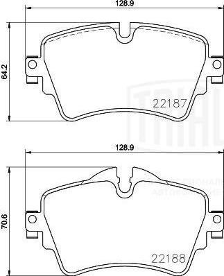 Trialli PF 4305 - Гальмівні колодки, дискові гальма autozip.com.ua