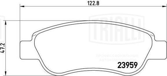 Trialli PF 4316 - Гальмівні колодки, дискові гальма autozip.com.ua