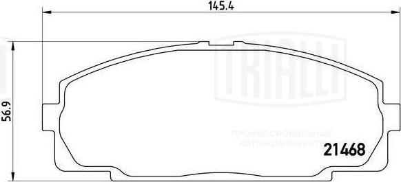 Trialli PF 4339 - Гальмівні колодки, дискові гальма autozip.com.ua