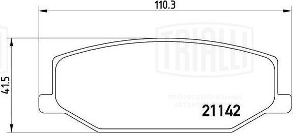 Trialli PF 4331 - Гальмівні колодки, дискові гальма autozip.com.ua