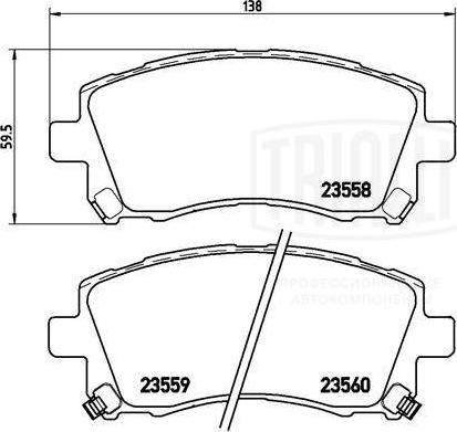 Trialli PF 4326 - Гальмівні колодки, дискові гальма autozip.com.ua