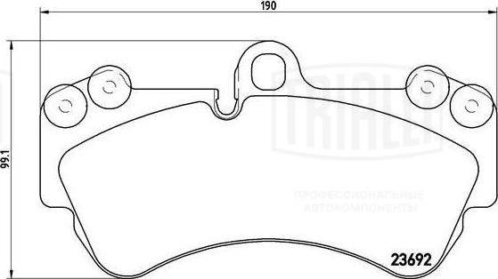 Trialli PF 4373 - Гальмівні колодки, дискові гальма autozip.com.ua