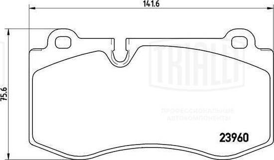 Trialli PF 4283 - Гальмівні колодки, дискові гальма autozip.com.ua