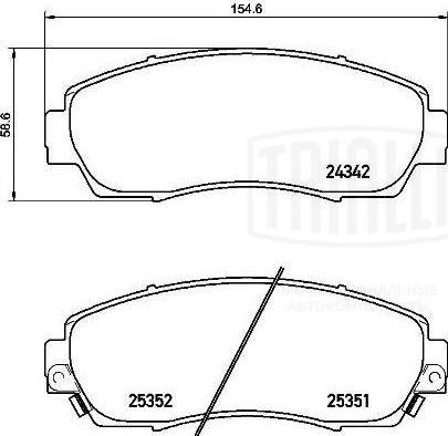 Trialli PF 4226 - Гальмівні колодки, дискові гальма autozip.com.ua