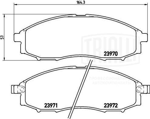 Trialli PF 1405 - Гальмівні колодки, дискові гальма autozip.com.ua