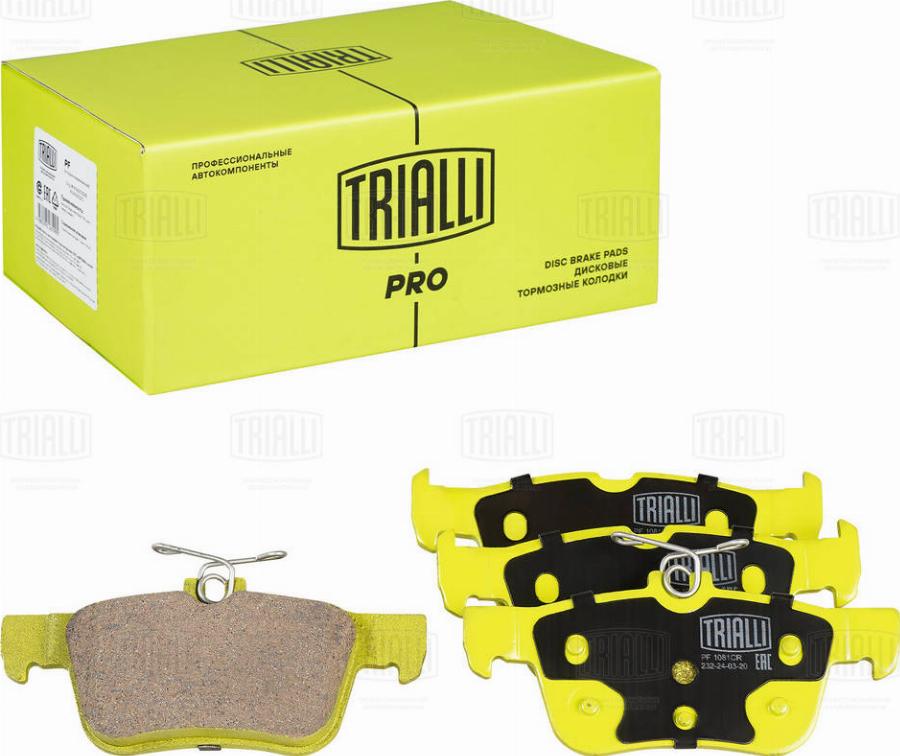 Trialli PF 1081CR - Гальмівні колодки, дискові гальма autozip.com.ua
