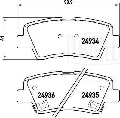 Trialli PF 2702 - Гальмівні колодки, дискові гальма autozip.com.ua