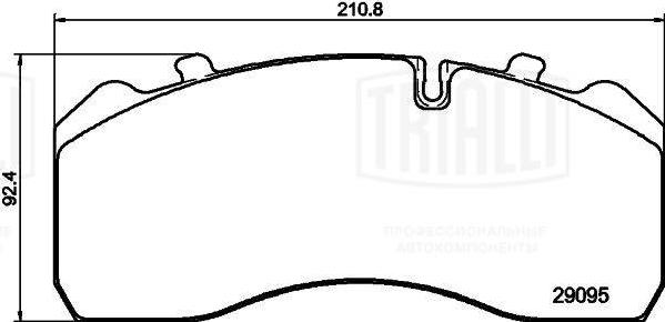 Trialli PFT 29094 - Гальмівні колодки, дискові гальма autozip.com.ua