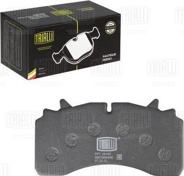 Trialli PFT 29162 - Гальмівні колодки, дискові гальма autozip.com.ua