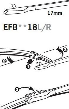 Trico EFB7018L - Щітка склоочисника autozip.com.ua