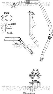 Triscan 9010 29055 - Трубопровід високого / низького тиску, кондиціонер autozip.com.ua