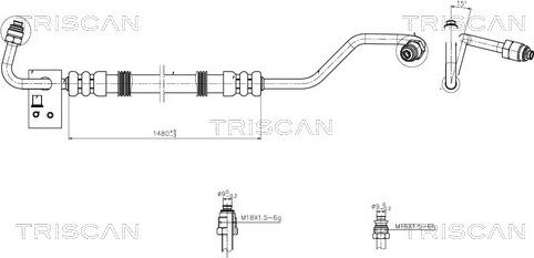 Triscan 8516 29044 - Гідравлічний шланг, рульове управління autozip.com.ua