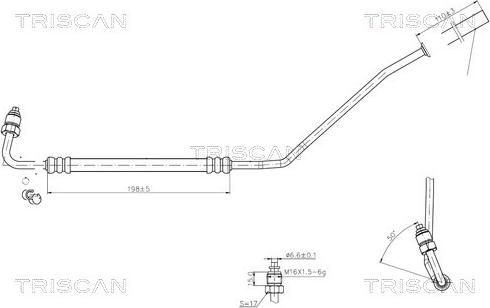 Triscan 8516 29027 - Гідравлічний шланг, рульове управління autozip.com.ua